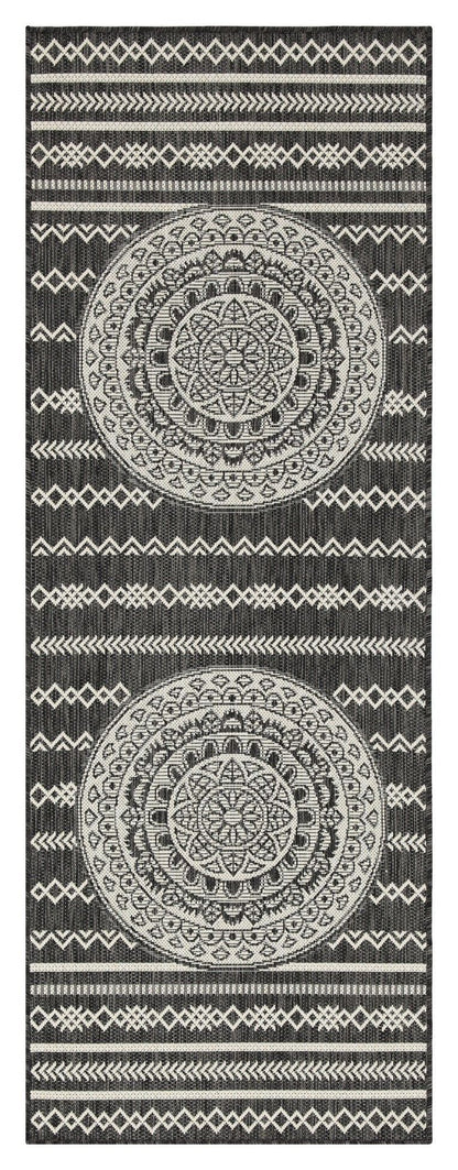 Sunshine - 5'3" X 7'3" Indoor, Outdoor Area Rug - Anthracite - Polypropylene