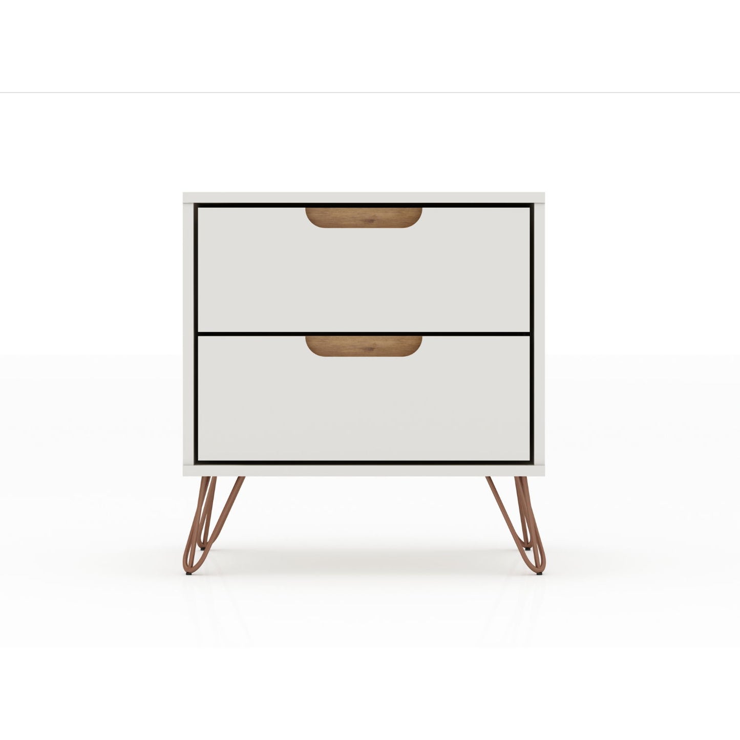 Rockefeller - Nightstand With 2 Drawers - Off White