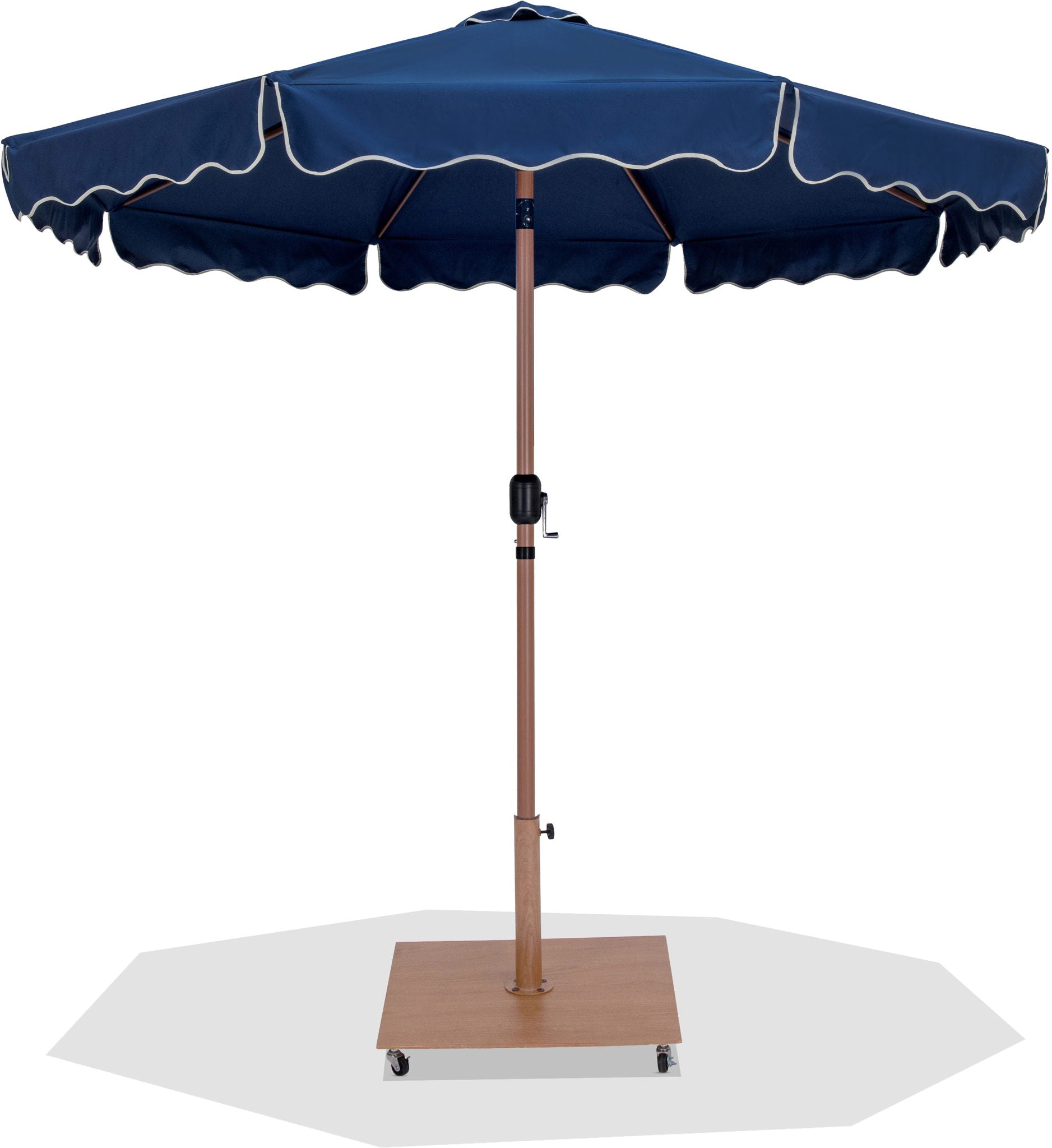 Amalfi - Aluminum Patio Umbrella - Light Brown Base / Light Brown Pole
