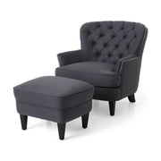 Enchante - Living Room Set With Tufted Back Club Chair And Ottoman