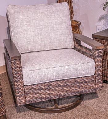 Monterey Point - Swivel Lounge Chair (Set of 2) - Dark Brown