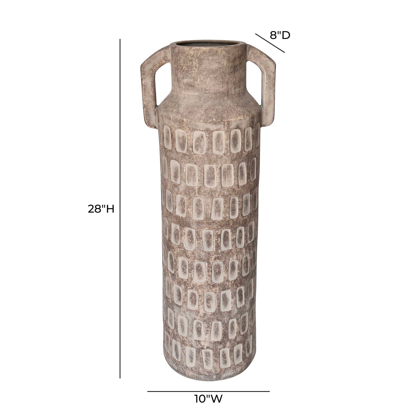 Earthenware - Diode Flower Vase - Light Brown