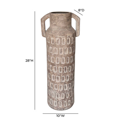 Earthenware - Diode Flower Vase - Light Brown