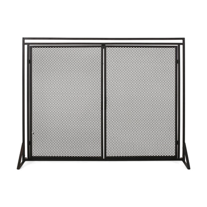 Samantha - Iron Fireplace Screen 2 Door Design