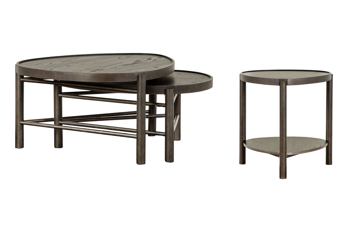 Hadleigh - Shaped Nesting Cocktail Table Set