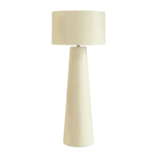 Yala - Papier Mache Floor Lamp - Cream