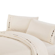 Socorro - Full 350TC Embroidered Sheet Set (Set of 4) - Cream