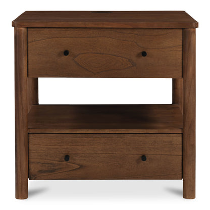 Lottie - Charging Nightstand - Brown
