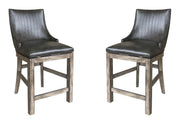 Lodge Dining - Swivel Counter Sling Chair (Set of 2) - Siltstone