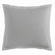Stonewashed Cotton Waffle Weave - Euro Sham - Gray
