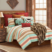 Serape - Full Comforter Set (Set of 3) - Turquoise / Brown
