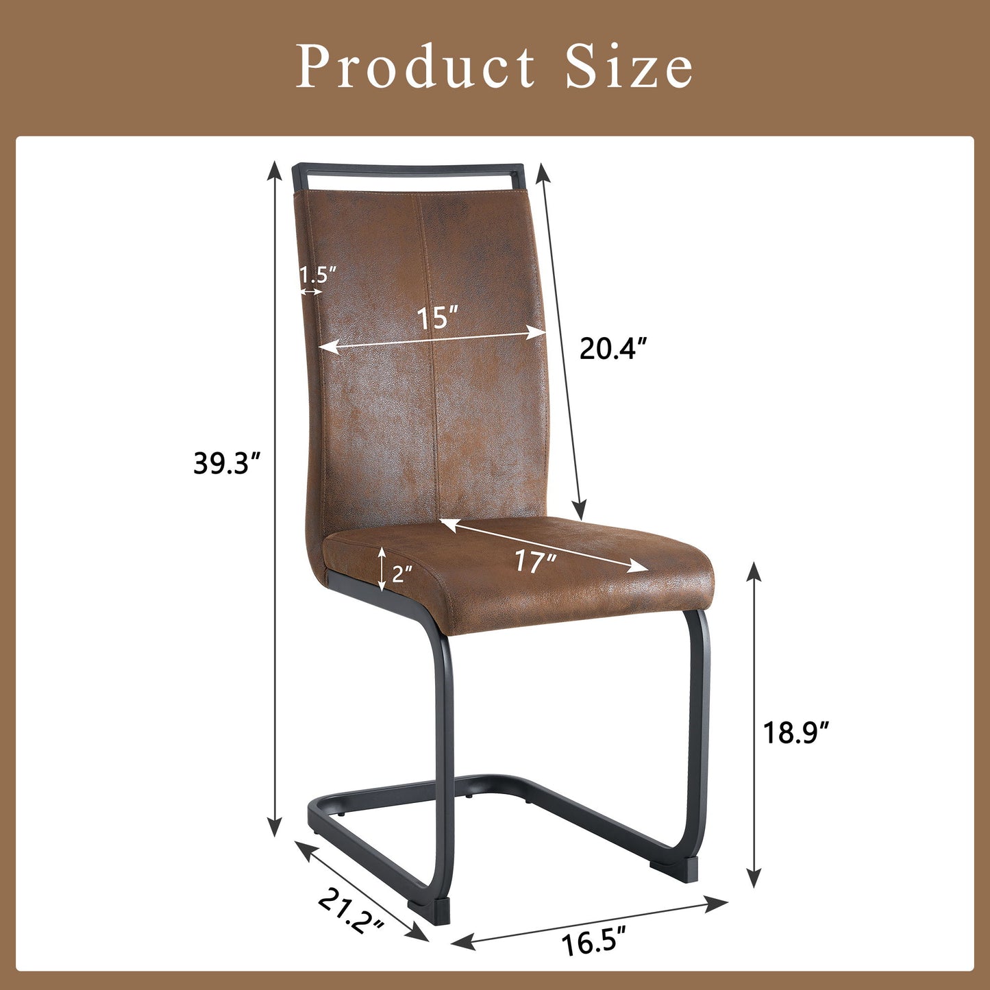 Dining Chairs With Ergonomic Backrest