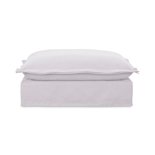 Olivia - Performance Fabric Ottoman - White
