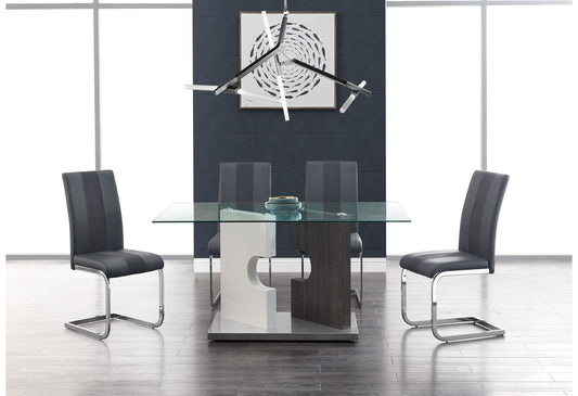 D219 - 9 Piece Dining Room Set (Dining Table And 8 Dinning Chairs) - Grey