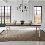River Place - Rectangular Leg Table - Riverstone White & Tobacco