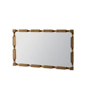 Rectangular Wall Mirror With Frame For Living Room - Gold