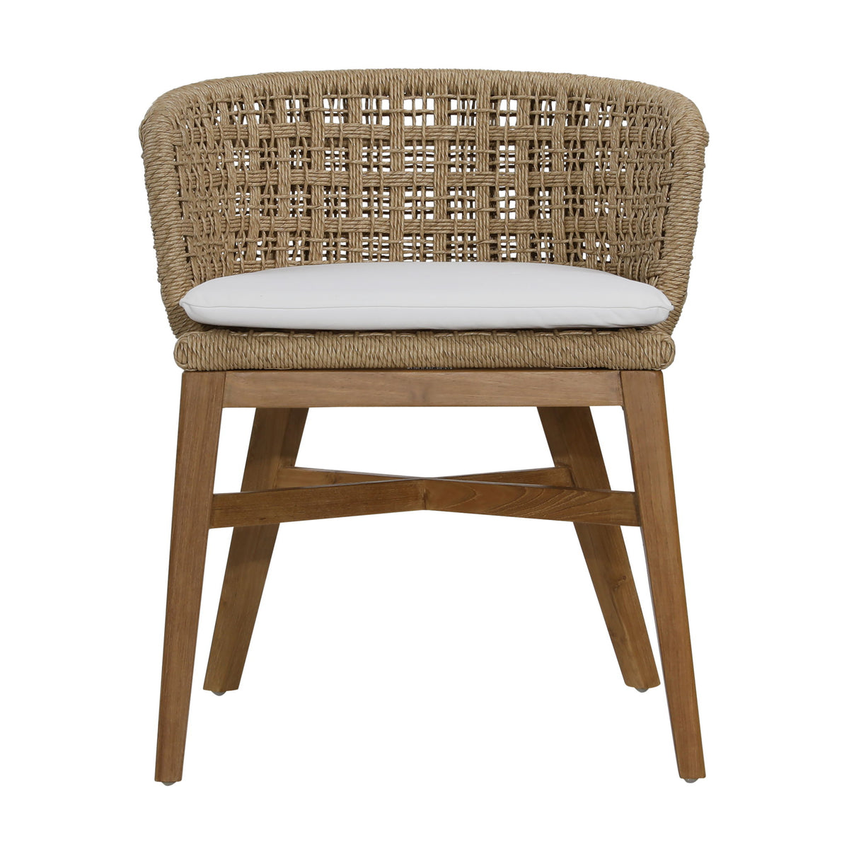 Keith - Outdoor Dining Chair (Set of 2) - Natural And Ivory