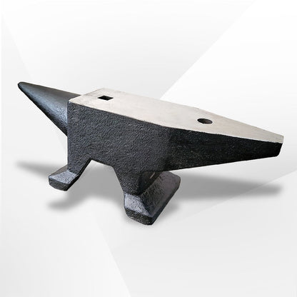 66Lbs Cast Steel Anvil, High Hardness Rugged Round Horn Anvil smith, Large Countertop And Stable Base, With Round And Square Hole, Metalsmith Tool For Bending And Shaping - Black