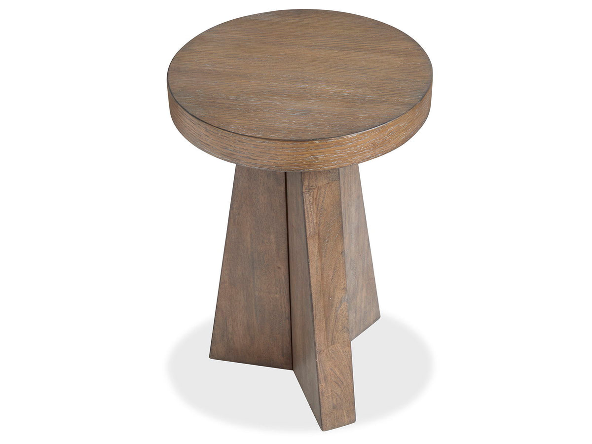 Lansbury - Round Accent End Table - Antique Wheat