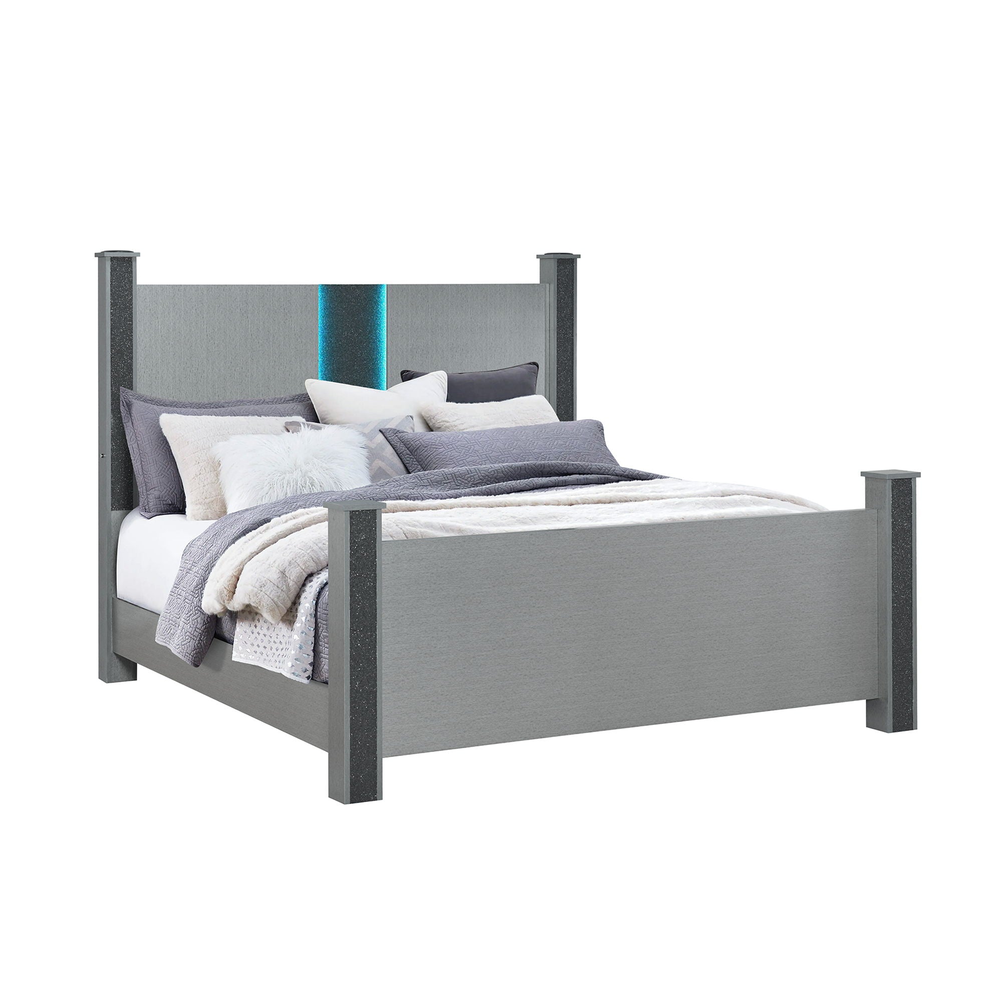 Lorenzo - Bed With Speakers And Glittered Detailing