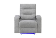 U6611 - Power Recliner With LED - Dark Gray