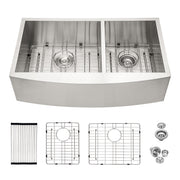 Farmhouse Sink With Double Bowl, 60 / 40