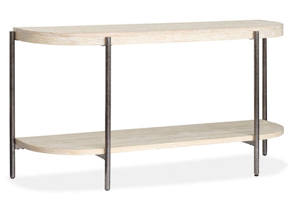 Jennings - Demilune Sofa Table - Edgecomb Gray And Weathered Antique Nickel