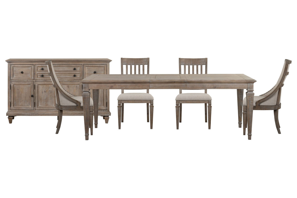 Lancaster - 6 Piece Extendable Rectangular Dining Table Set