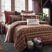Cascade Lodge - Twin Comforter Set (Set of 4) - Red / Brown