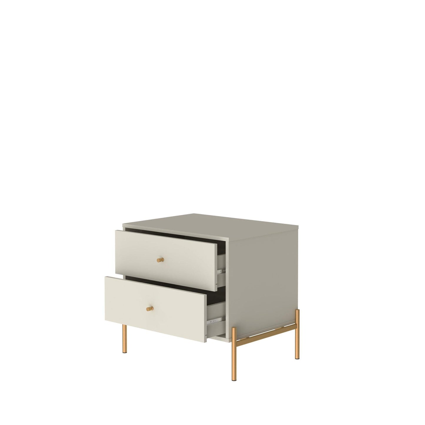 Jasper - Nightstand With 2 Drawers - Off White
