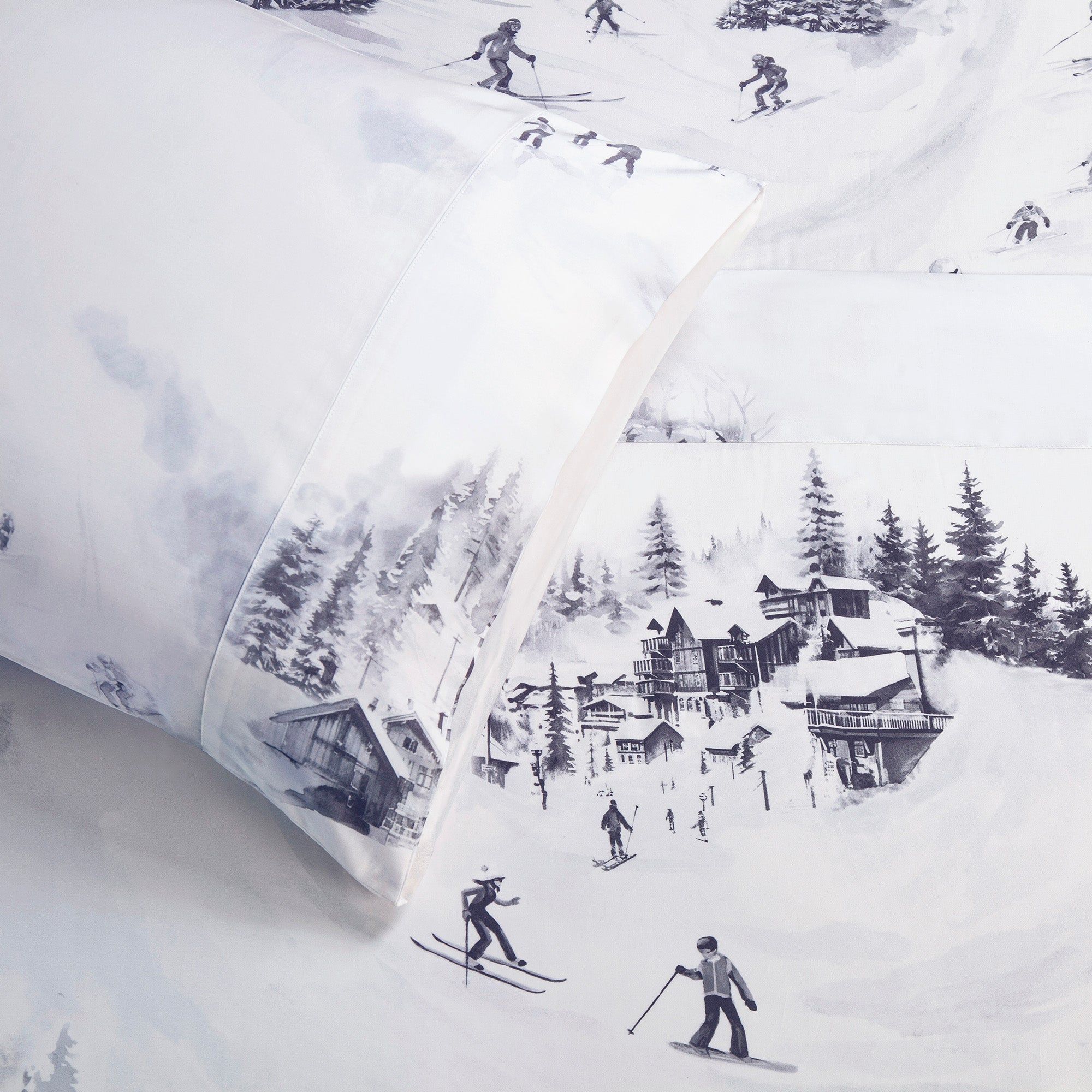Ski Life - Queen Eucalyptus Sheet Set (Set of 4) - Gray