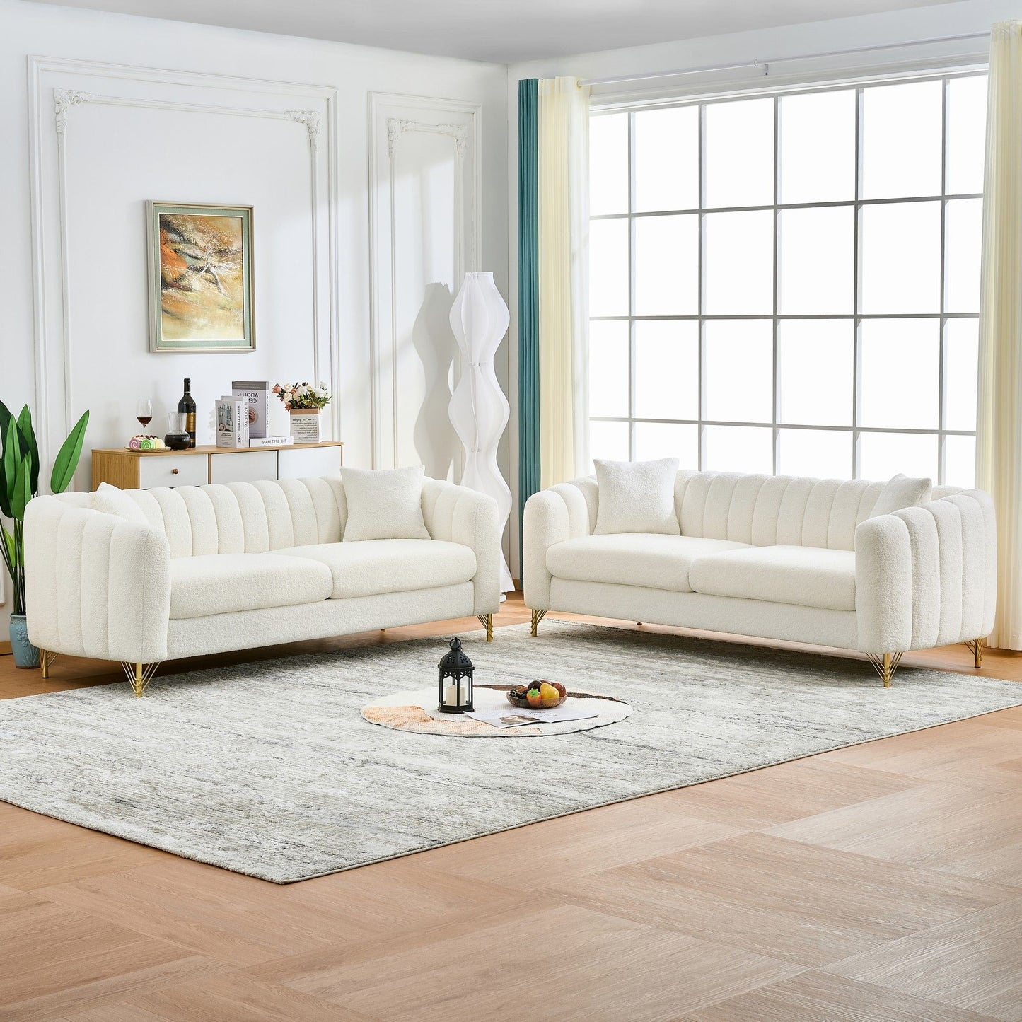 Oversized Sofa, Deep Tufted Couch