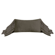 Luna - Washed Linen Long Ruffled Pillow - Slate