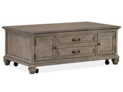 Lancaster - Lift Top Storage Cocktail Table (With Casters) - Dove Tail Gray