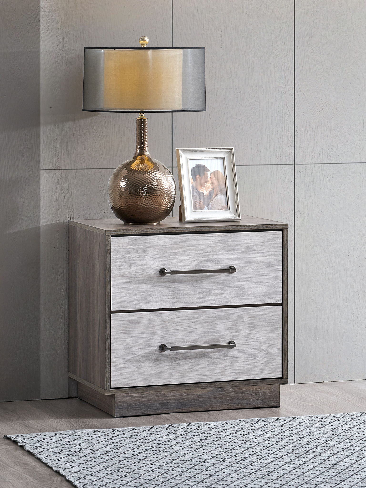 Aberdeen - Nightstand - Gray / Oak