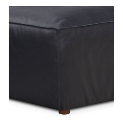 Form - Leather Ottoman - Vantage Black