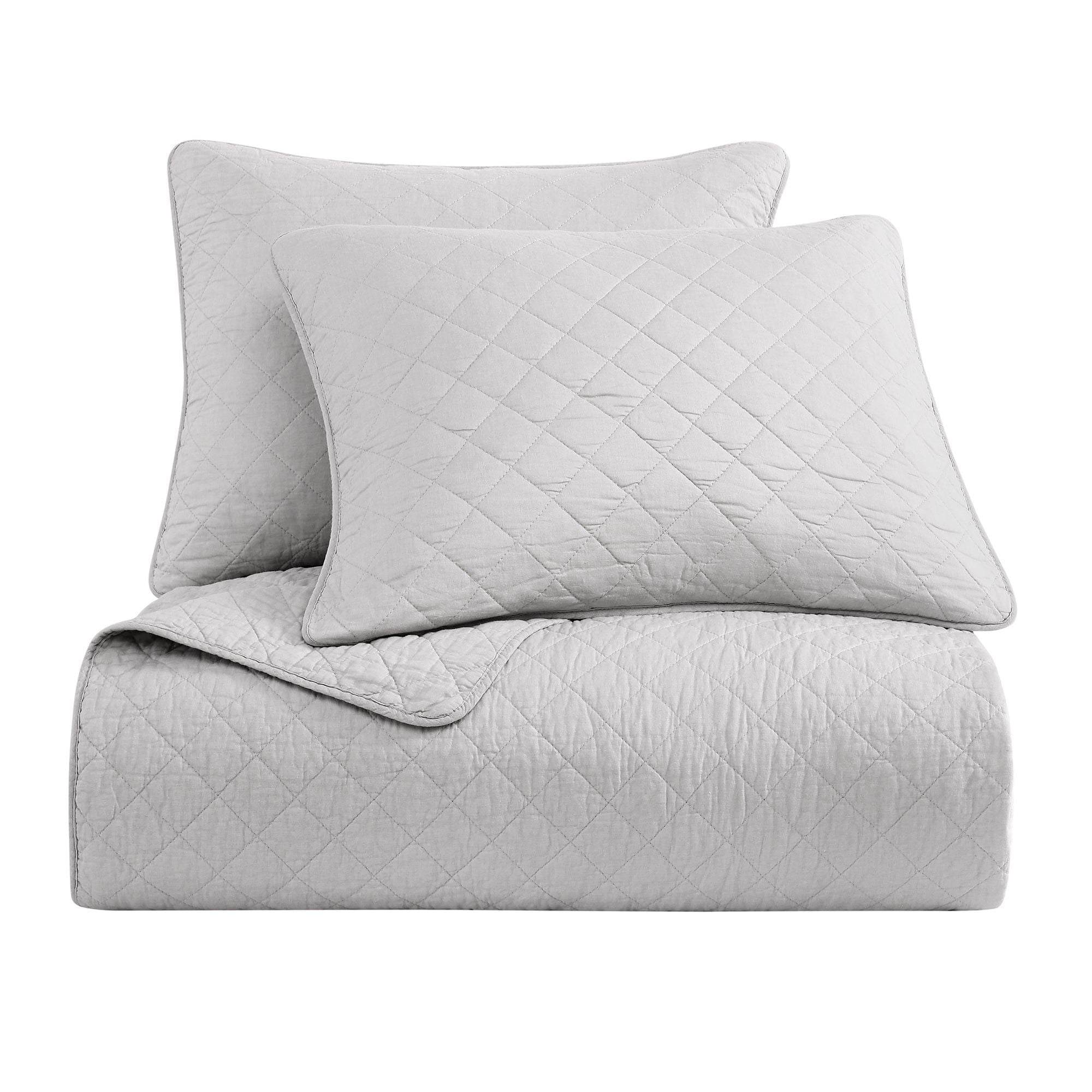 Cotton Comfort - Twin Quilt Set (Set of 2) - Gray