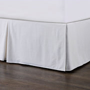 Hera - Queen Washed Linen Tailored Bed Skirt - White