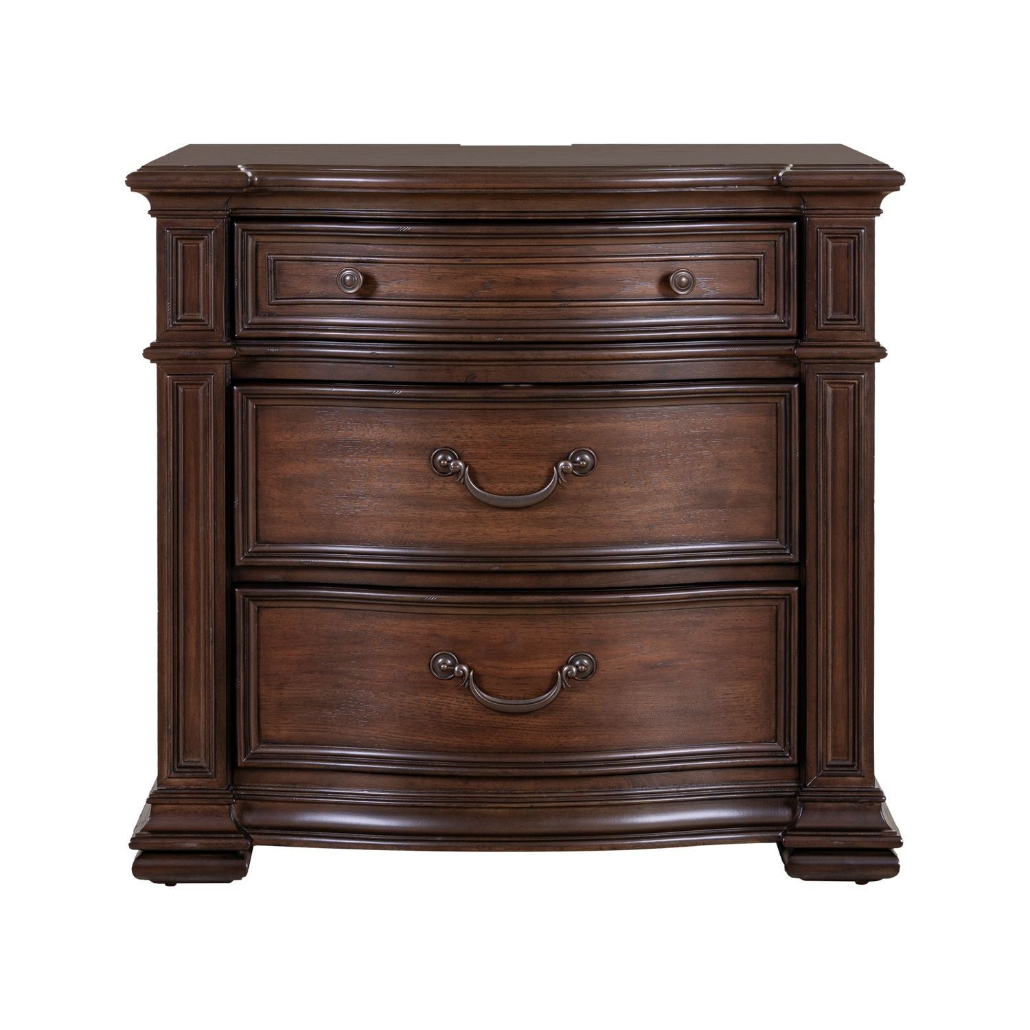 Provence Park - Bedside Chest With Charging Station - Chateau Brown