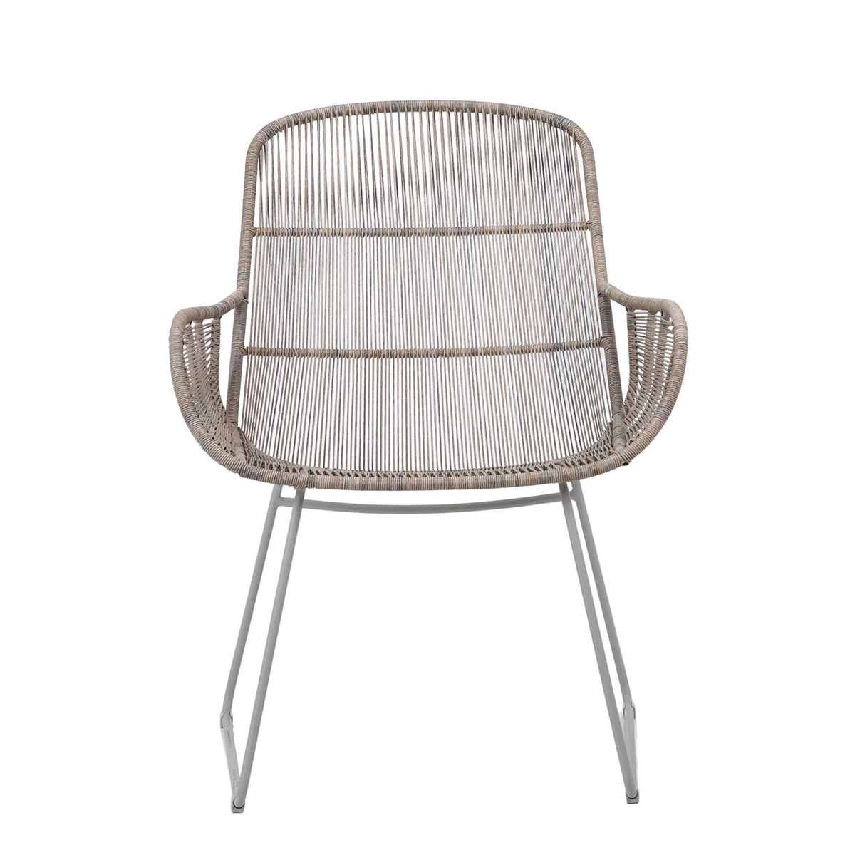 Anton - Outdoor Occasional Chair - Sand And White
