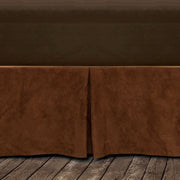Copper Suede - Full Faux Suede Bed Skirt - Copper