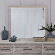 Backroads - Landscape Mirror - Weathered White