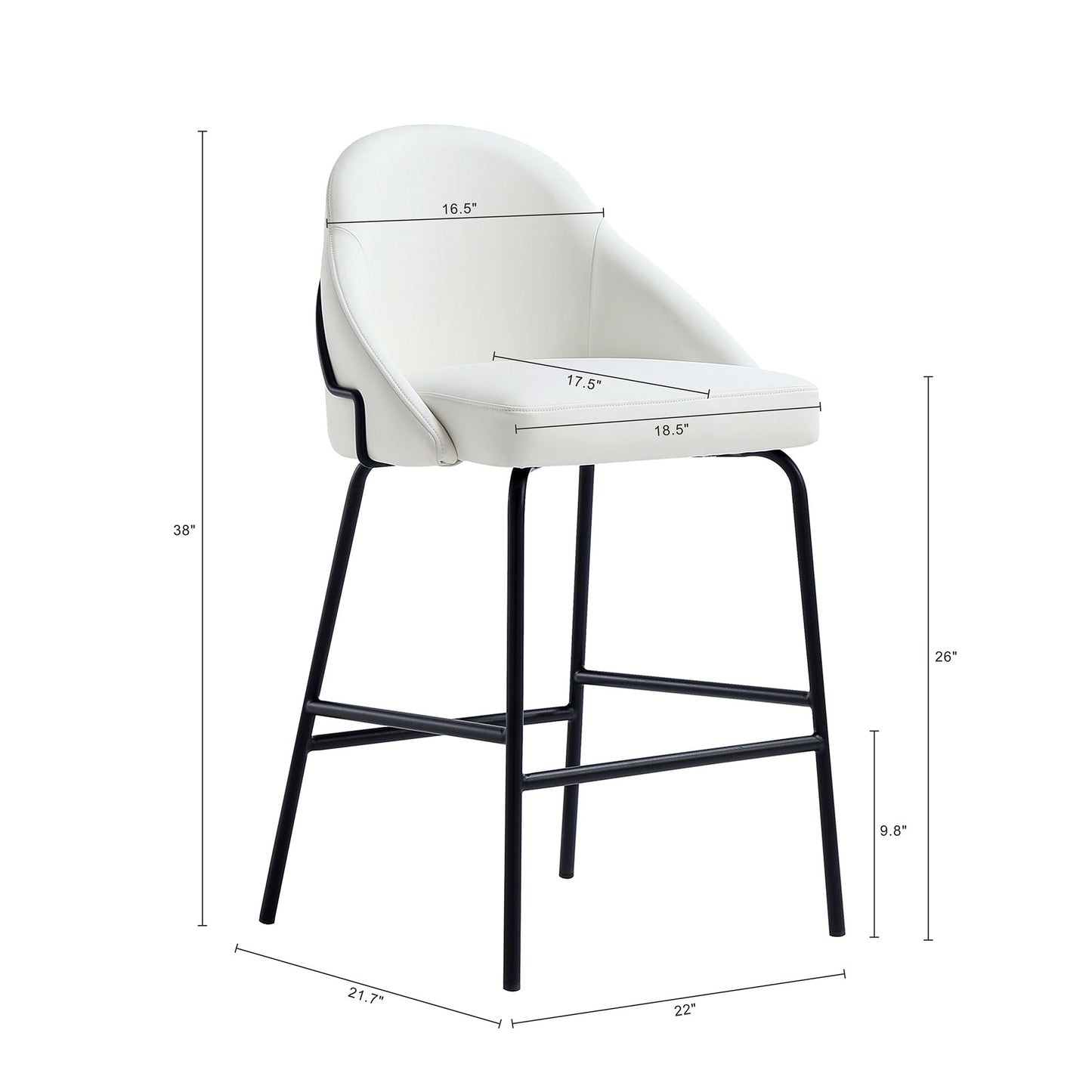 Gracie - Upholstered Counter Stool