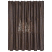 Clearwater Pines - Shower Curtain - Chocolate
