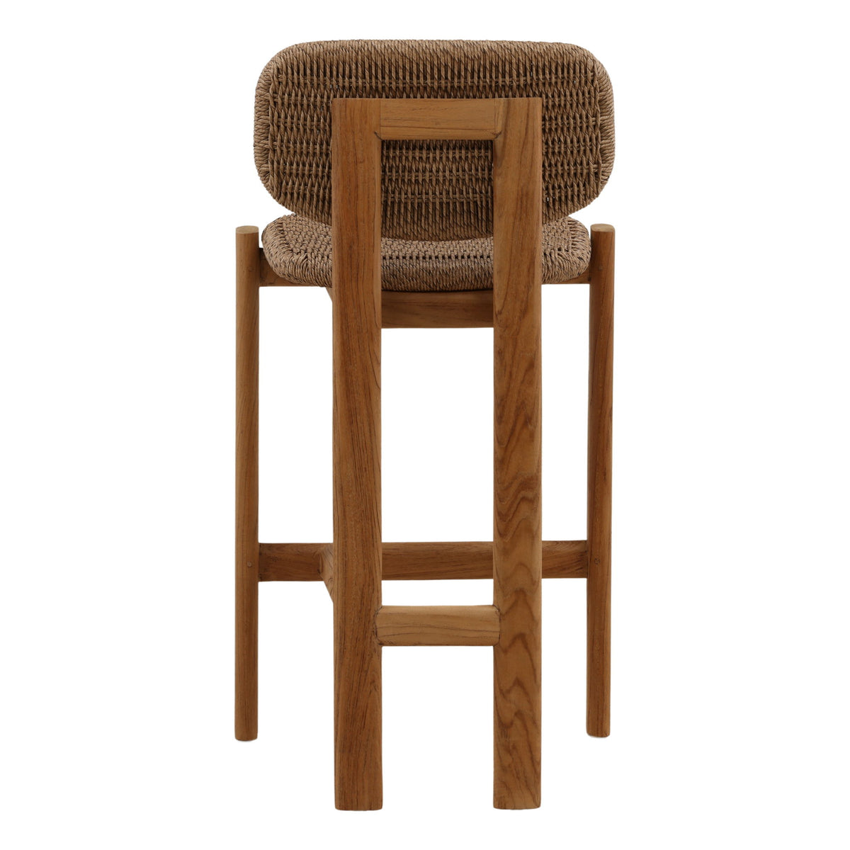 Alva - Outdoor Counter Stool - Light Brown And Natural