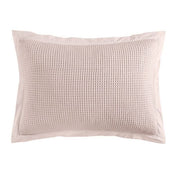 Stonewashed Cotton Waffle Weave - Pillow Sham Set (Set of 2) - Blush