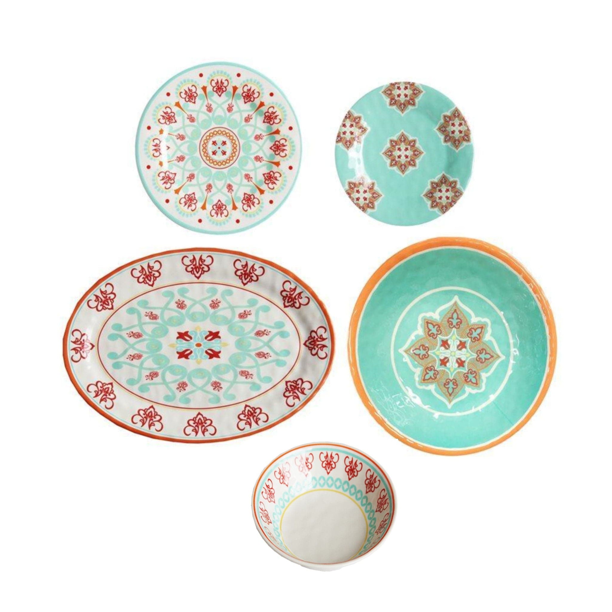 Western Melamine - Set (Set of 14), 2 Per Carton - Multi Color