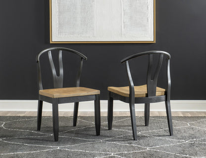 Franklin - Wishbone Back Side Chair (Set of 2) - Harvest Oak
