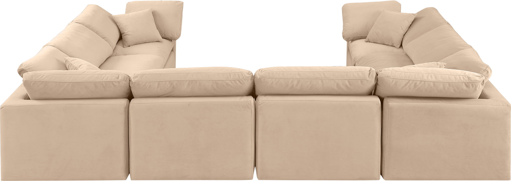 Indulge - Velvet 8 Piece Modular Sectional