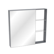 Medicine Cabinet, Wall Mounted Bathroom Mirror With Storage, Adjustable Shelves - Black Brown